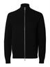 SLMDANE LS KNIT REG STRUC FULL ZIP NOOS black