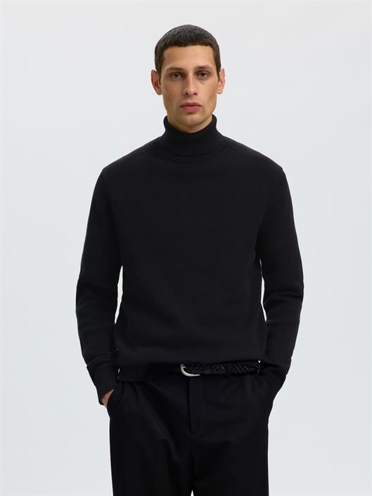 slmdane-ls-knit-reg-struc-roll-neck-noos-black