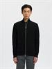 SLMDANE LS KNIT STRUCTURE FULL ZIP NOOS black