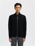 SLMDANE LS KNIT STRUCTURE FULL ZIP NOOS black
