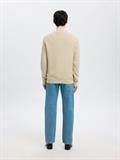 SLMDANE LS KNIT STRUCTURE FULL ZIP NOOS oatmeal