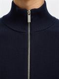 SLMDANE LS KNIT STRUCTURE FULL ZIP NOOS sky captain