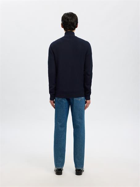 SLMDANE LS KNIT STRUCTURE FULL ZIP NOOS sky captain