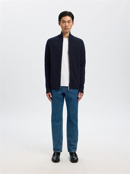 SLMDANE LS KNIT STRUCTURE FULL ZIP NOOS sky captain