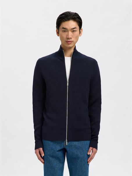 SLMDANE LS KNIT STRUCTURE FULL ZIP NOOS sky captain