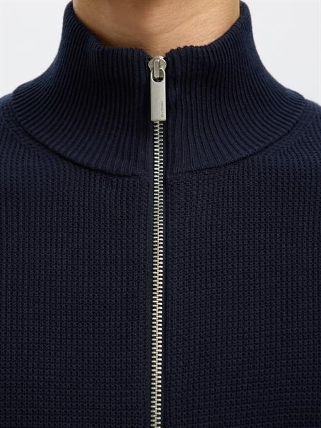 SLMDANE LS KNIT STRUCTURE FULL ZIP NOOS sky captain