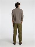 SLMDANE LS KNIT STRUCTURE HALF ZIP NOOS morel