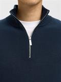 SLMDANE LS KNIT STRUCTURE HALF ZIP NOOS sky captain