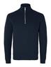 SLMDANE LS KNIT STRUCTURE HALF ZIP NOOS sky captain