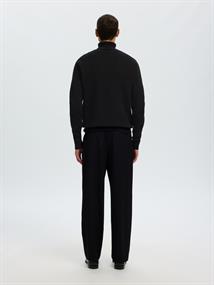 SLMDANE LS KNIT STRUCTURE ROLL NECK NOOS black