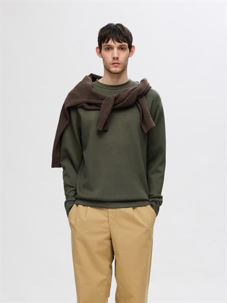 SLMEMANUEL SOFT CREW NECK SWEAT NOOS forest night
