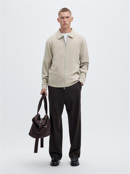 SLMEMANUEL SOFT FULL ZIP SWEAT NOOS pure cashmere