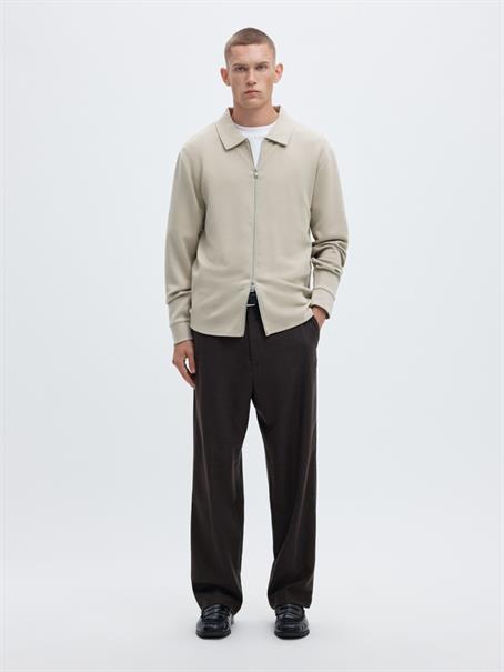 SLMEMANUEL SOFT FULL ZIP SWEAT NOOS pure cashmere
