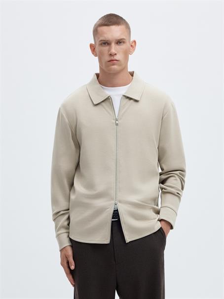 SLMEMANUEL SOFT FULL ZIP SWEAT NOOS pure cashmere