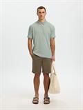 SLMFAVE STRUCTURE SS POLO NOOS aqua gray