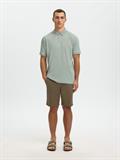 SLMFAVE STRUCTURE SS POLO NOOS aqua gray