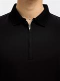 SLMFAVE ZIP SS POLO NOOS black
