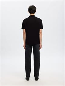 SLMFAVE ZIP SS POLO NOOS black