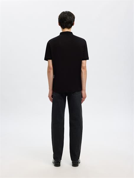 SLMFAVE ZIP SS POLO NOOS black