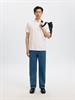 SLMFAVE ZIP SS POLO NOOS cloud dancer