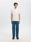 SLMFAVE ZIP SS POLO NOOS cloud dancer