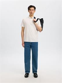 SLMFAVE ZIP SS POLO NOOS cloud dancer