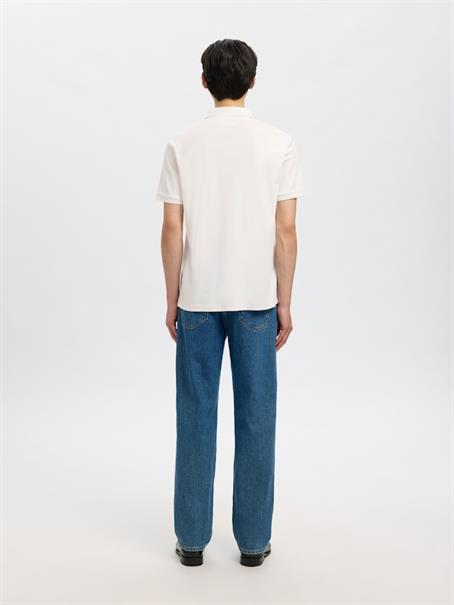 SLMFAVE ZIP SS POLO NOOS cloud dancer