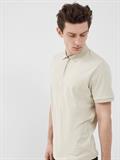 SLMFAVE ZIP SS POLO NOOS oatmeal