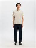 SLMFAVE ZIP SS POLO NOOS oatmeal