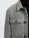 SLMMITCH WOOL BLEND SHACKET NOOS grey melange