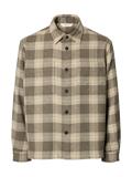 SLMOLE-PABLO WOOL BLEND OVERSHIRT NOOS oatmeal