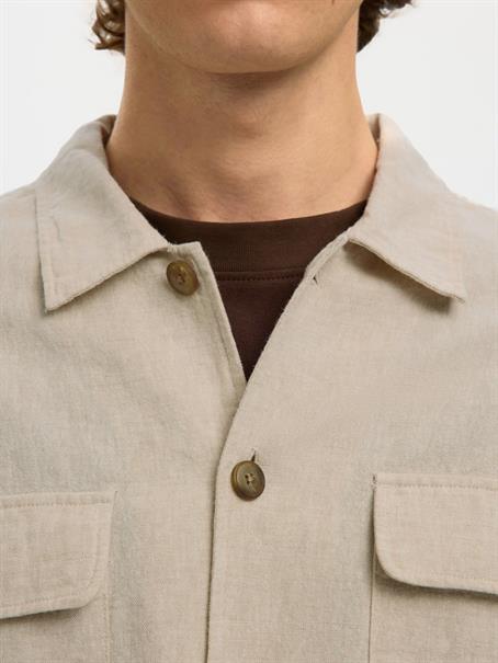 SLMOTTO LEROY LINEN BLEND OVERSHIRT NOOS pure cashmere