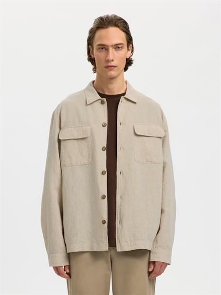 SLMOTTO LEROY LINEN BLEND OVERSHIRT NOOS pure cashmere
