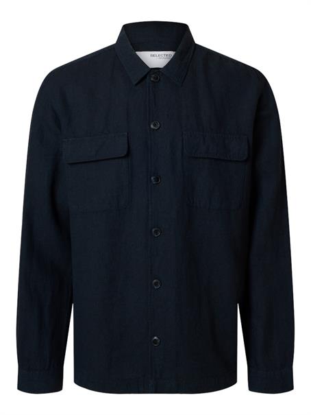 SLMOTTO LEROY LINEN BLEND OVERSHIRT NOOS sky captain