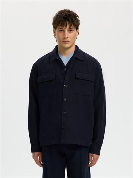 SLMOTTO LEROY LINEN BLEND OVERSHIRT NOOS sky captain
