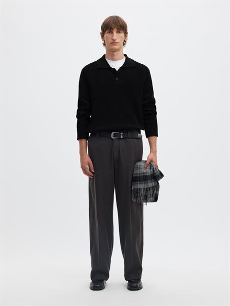 SLMPIM LS KNIT POLO CAMP black