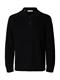 SLMPIM LS KNIT POLO CAMP black