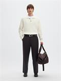 SLMPIM LS KNIT POLO CAMP egret