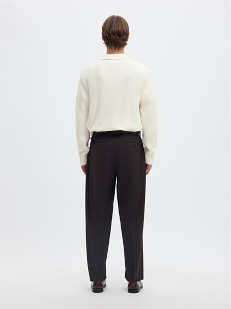 SLMPIM LS KNIT POLO CAMP egret