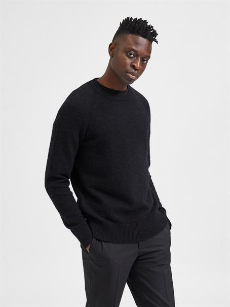 SLMRAI LS KNIT REG CREW NECK NOOS black