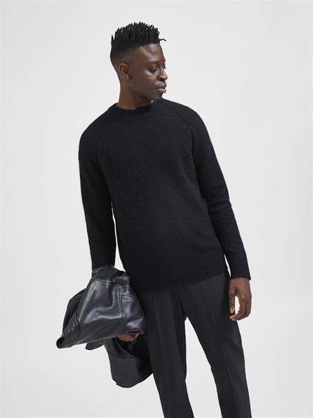 SLMRAI LS KNIT REG CREW NECK NOOS black