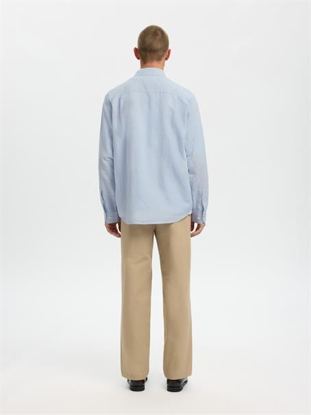 SLMREGCLAUS CLAY LINENBLEND LS SHT NOOS dusty blue