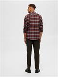 SLMSLIMOWEN-BRUSHED SHIRT LS NOOS burnt henna