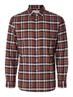 SLMSLIMOWEN-BRUSHED SHIRT LS NOOS burnt henna