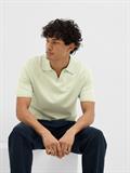 SLMTELLER SS KNIT POLO NOOS bok choy