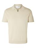 SLMTELLER SS KNIT POLO NOOS fog