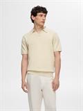 SLMTELLER SS KNIT POLO NOOS fog