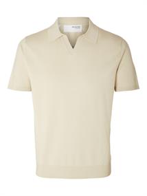 SLMTELLER SS KNIT POLO NOOS fog