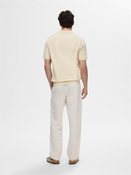 SLMTELLER SS KNIT POLO NOOS fog