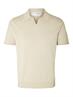 SLMTELLER SS KNIT POLO NOOS fog